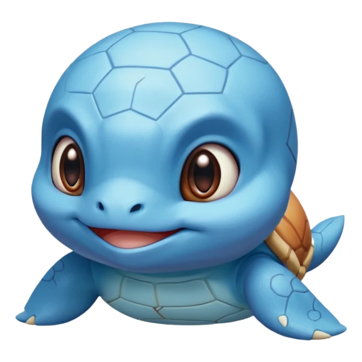Squirtle, blue turtle Pokémon, cute, round face, big eyes sticker