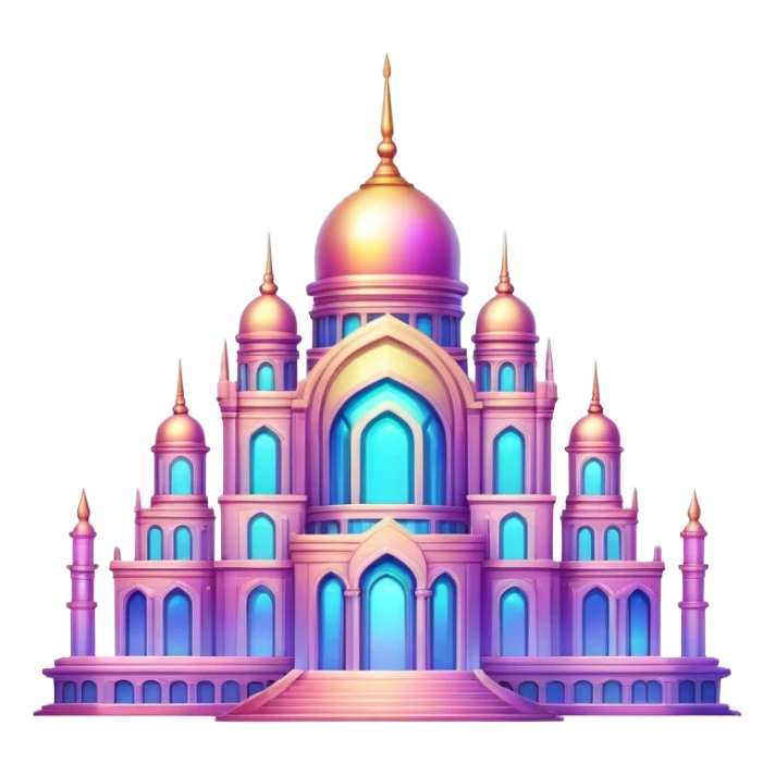 Epic divine legendary complex detailed iridescent gradients aesthetic-scenic building sticker