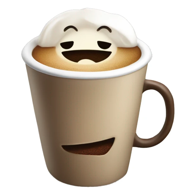 Coffee with characters of luckin sticker