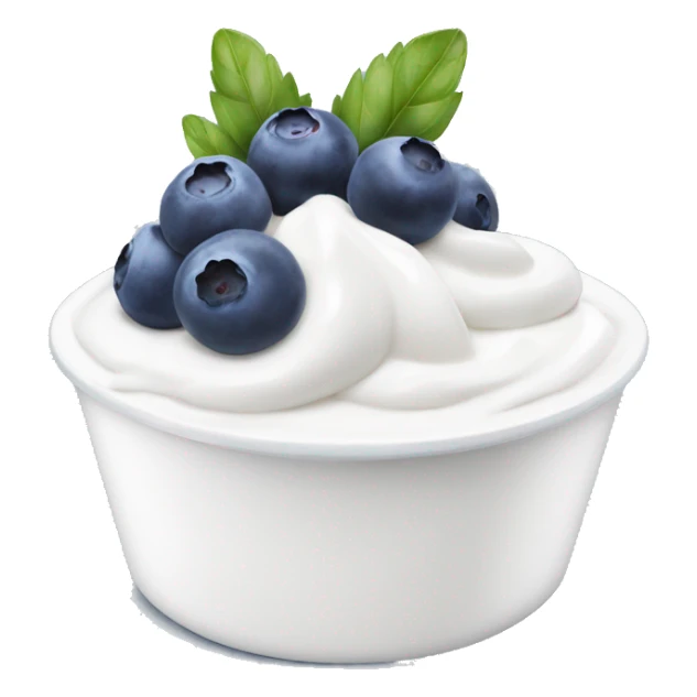 Greek yogurt with blueberries on top sticker