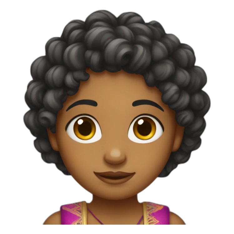 curly hair Indian Girl sticker
