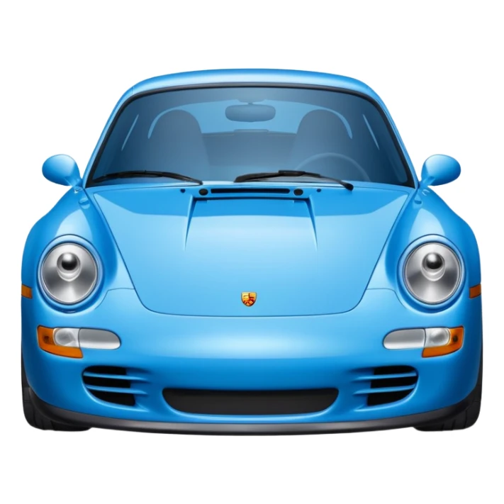 2004 blue porsche carrera with eyes on windshield cars movie sticker
