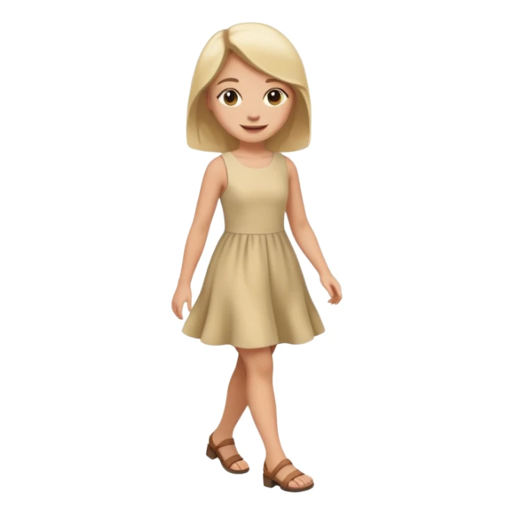 Dame un emoji de una chica caminando cuerpo completo sticker