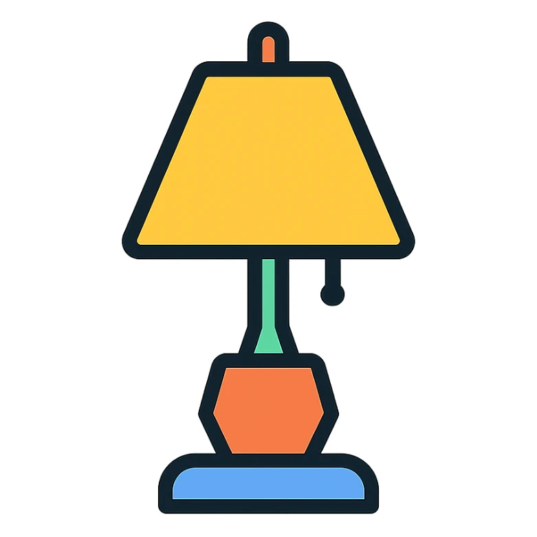 A lamp sticker