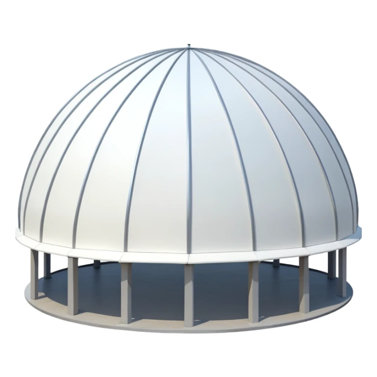 diameter of 4 meters domes structure steel-framed  with white membrane sticker