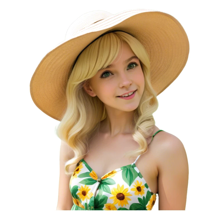 girl with blonde  hair outdoors sticker