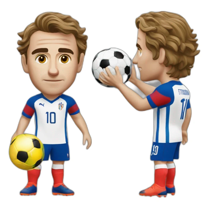 Antoine Griezmann avec la Coupe du monde sticker