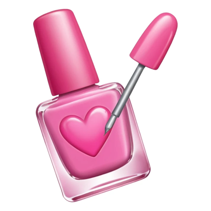heart with a nail polish pink sticker