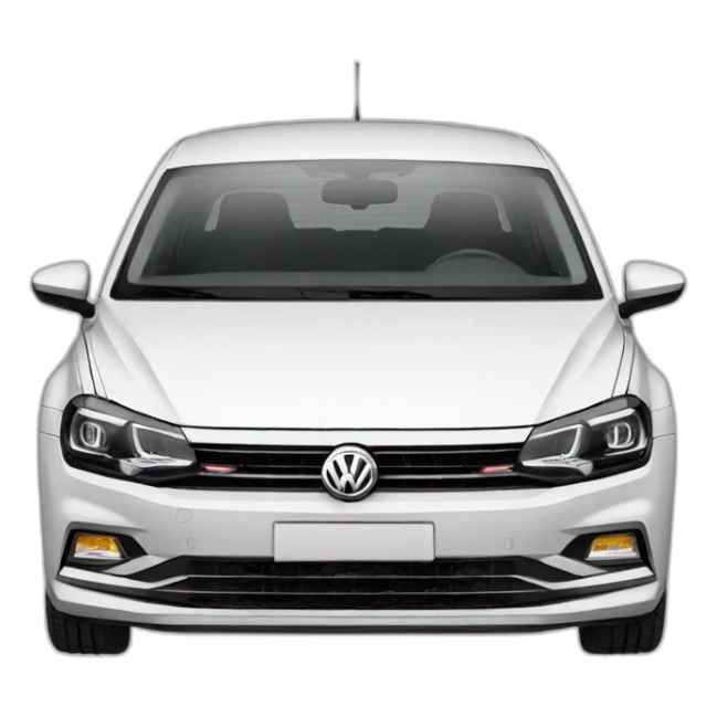 White Volkswagen Polo 2018 sticker