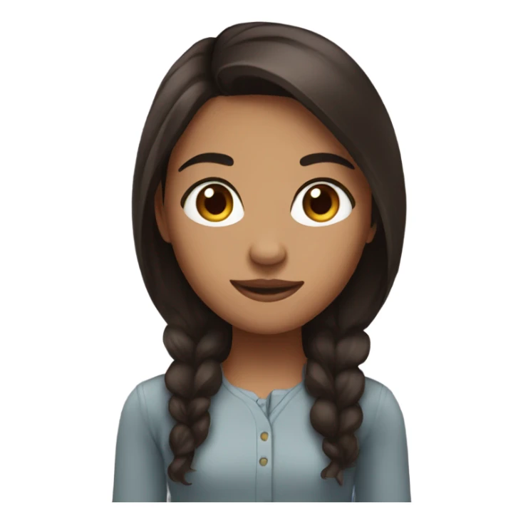 pretty girl with dark brown hair  sticker