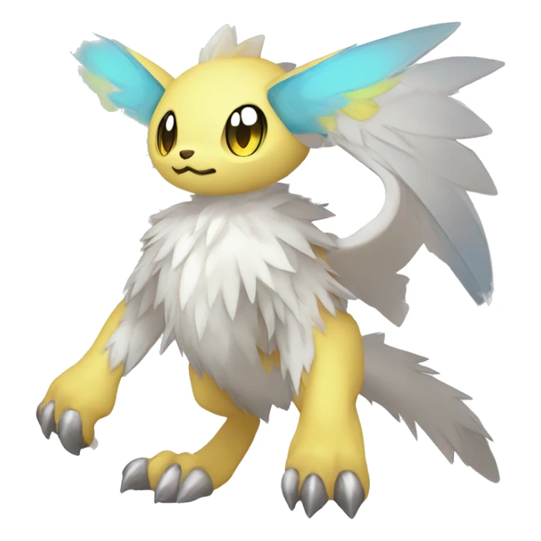 cute cool edgy sharp ethereal magical Digimon-Fakemon-animal full body sticker