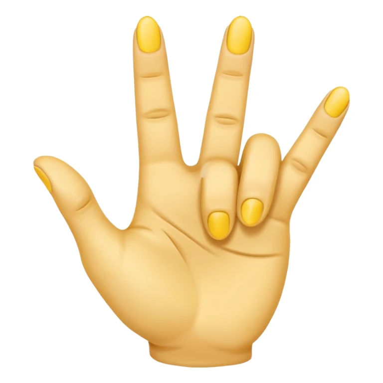 yellow 5 finger emoji, index finger extended, remaining finger folded, pointing to someone, poking hand sticker