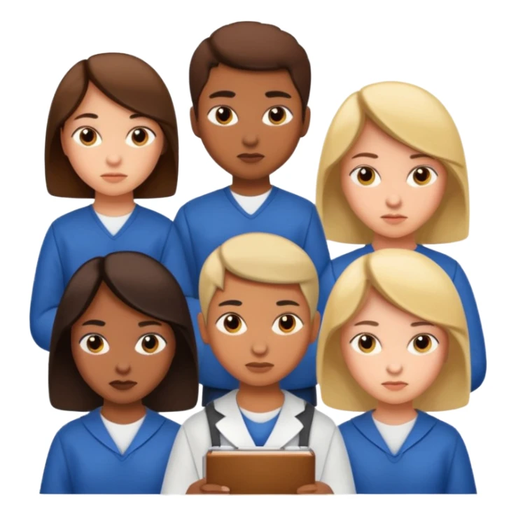 students working hard in class sticker