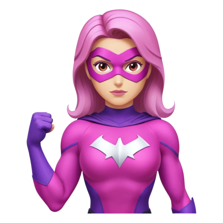 pink violet woman superhero sticker