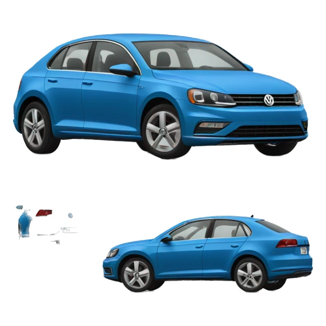 Dar blue ID.6 Volkswagen car sticker