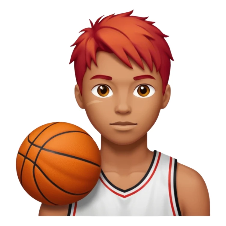 basketball player with red hair sticker