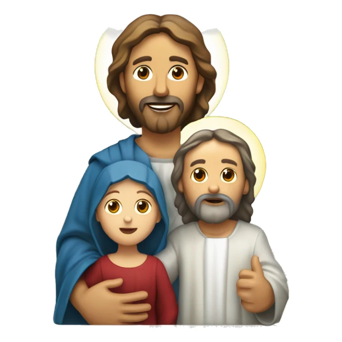 Sainte Marie, Saint Joseph et l’Enfant Jésus à la crèche  sticker