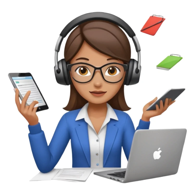 female digital marketer juggling all the responsibilities sticker