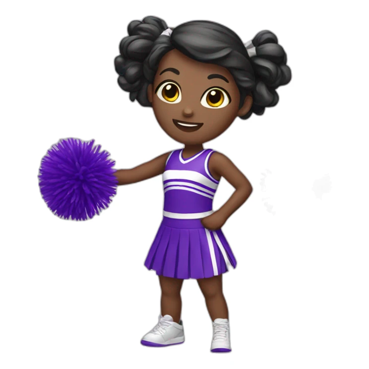Cheerleader purple girl sticker