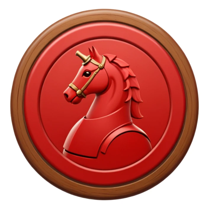 Xiangqi chess cirle piece, knight piece sticker