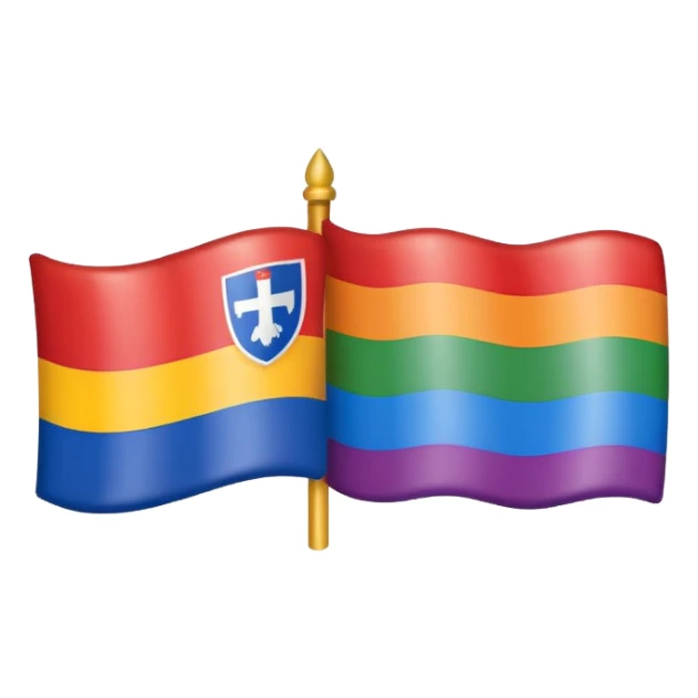 A slovak flag combined with a gay flag sticker