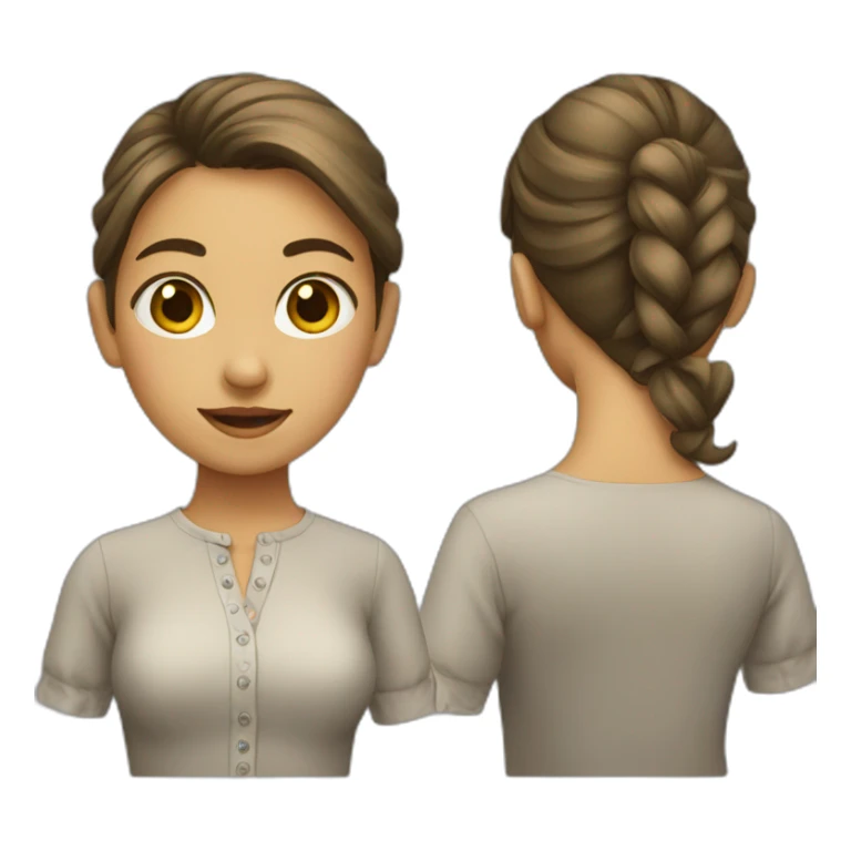 A girl wearing a blouse sticker