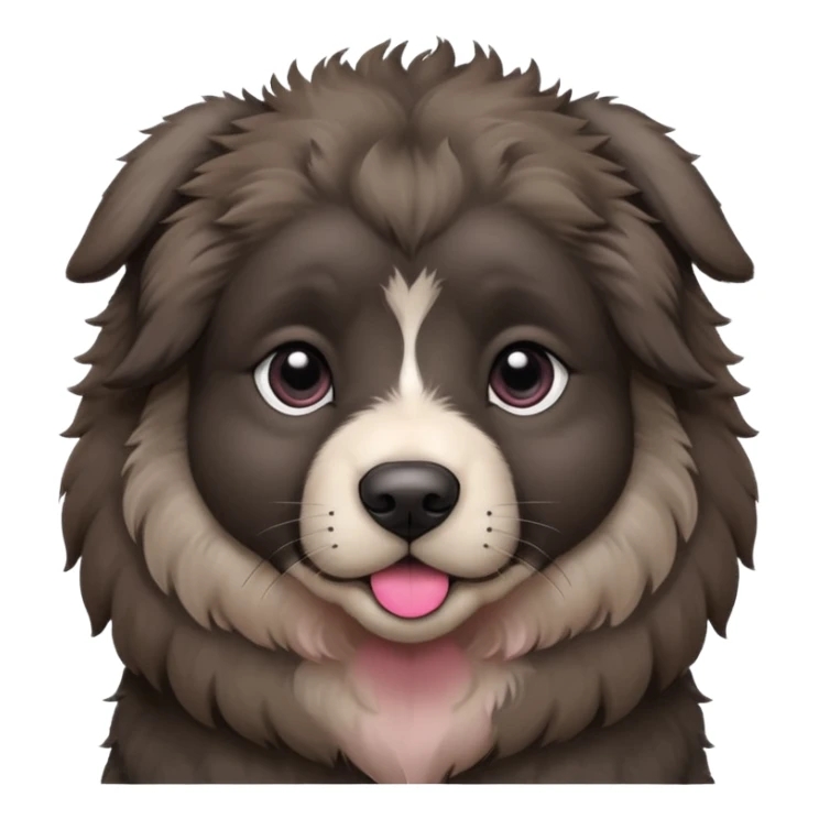 A dark-colored Caucasian Shepherd puppy with cropped ears sticker
