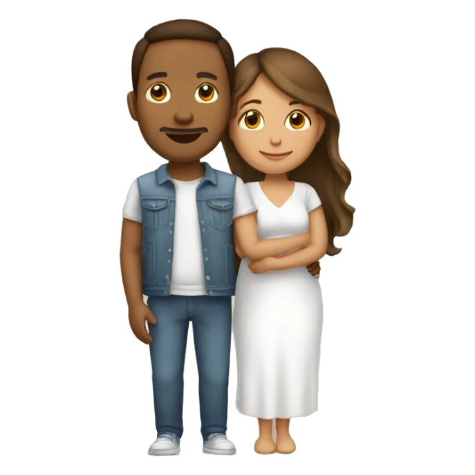 pareja embarazada personas blancas sticker