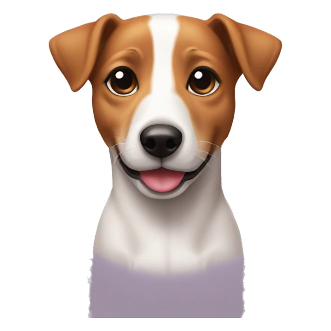 perro jack russel con una mancha color caramelo sticker