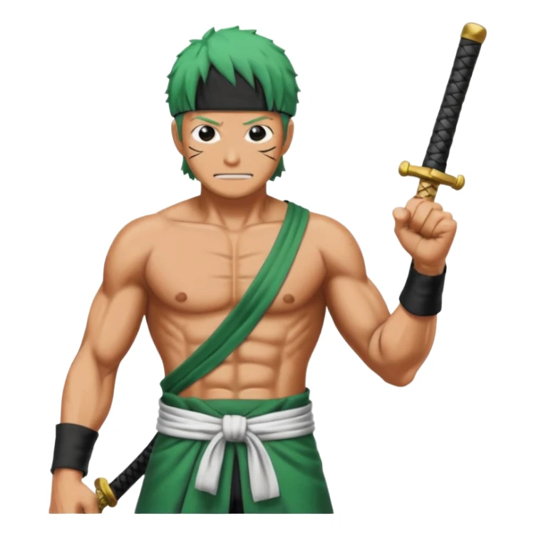 one piece zoro in land of wano sticker
