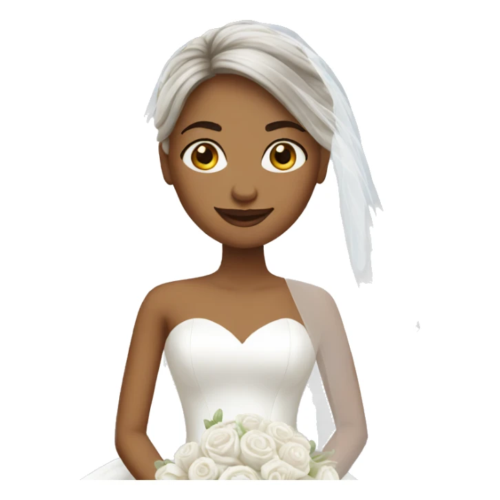 bride in white dress sticker