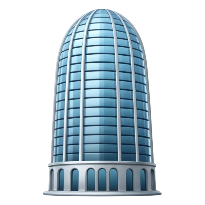 Dome Tower – Tall skyscraper covered by a glass dome.
 sticker