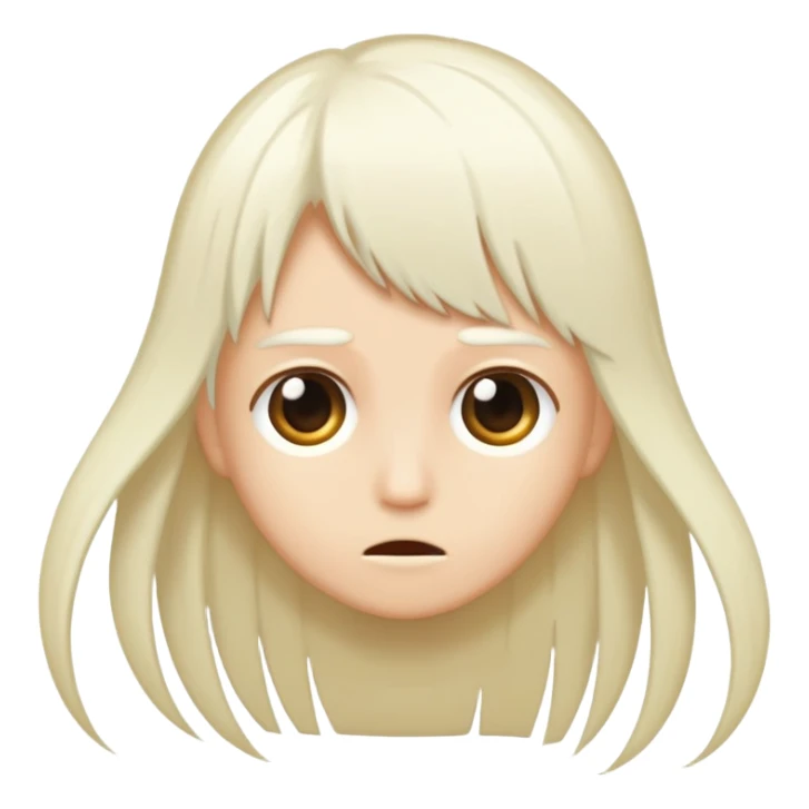 unhealthy  white strand of hair sticker