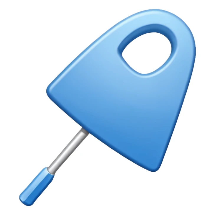 Un cuadrado azul con una flecha en medio sticker