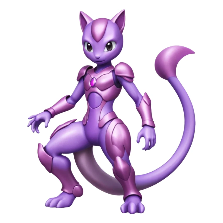 Pokemon legendary glitter purple and pink mewtwo sticker