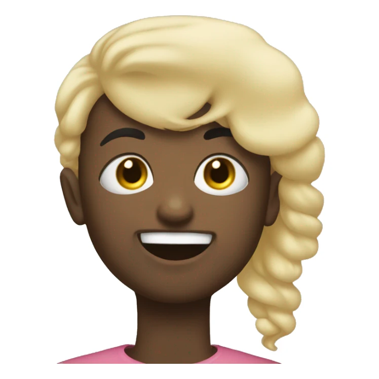 Two blondes kiss bald black man on the cheek sticker