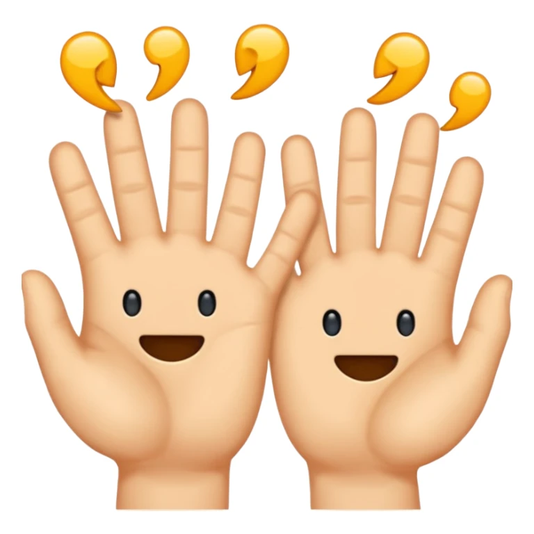 dos manos hacia arriba y en medio un 6 y un 7 sticker