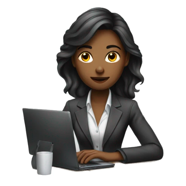 Girl z working hard corporate  sticker