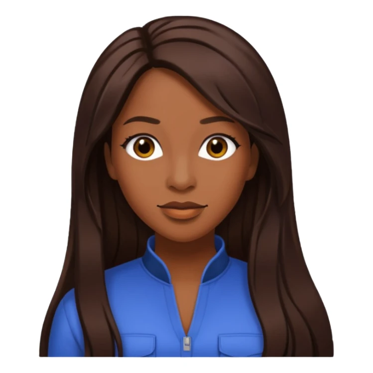 Lelee from SWV with long dark brown hair sticker