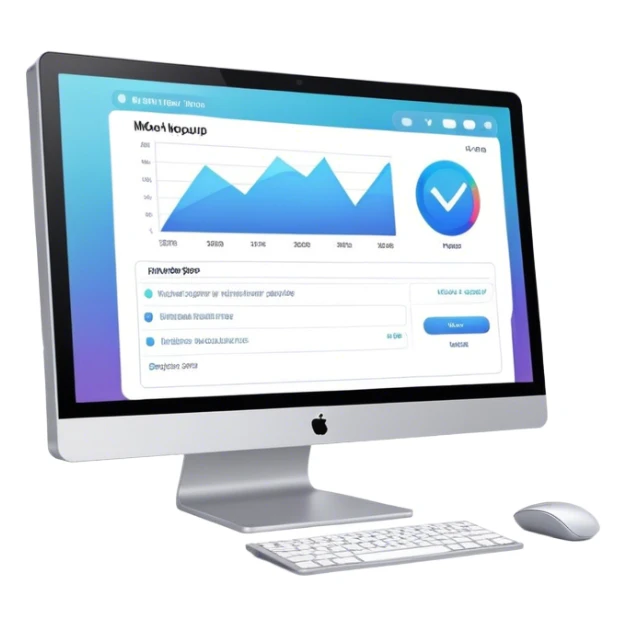Create an emoji for UX/UI design. Show a monitor or tablet with a web interface mockup displayed on the screen. Use modern, professional colors. Do not include any emojis or smiley faces. Make the background transparent. sticker