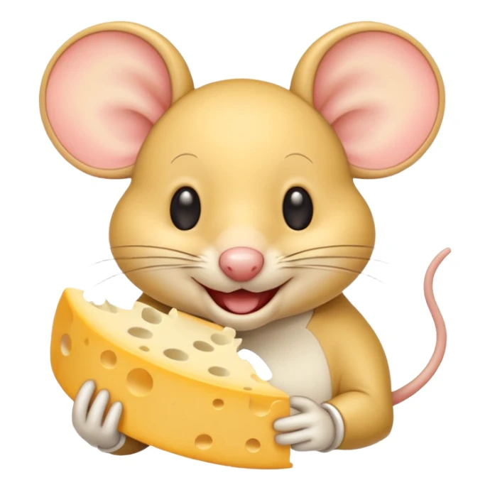 emoji di un topo che mangia il formaggio sticker