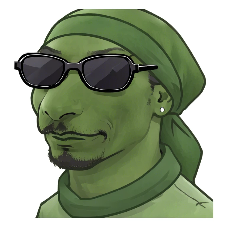 Snoop dogg face with sunglasses sticker