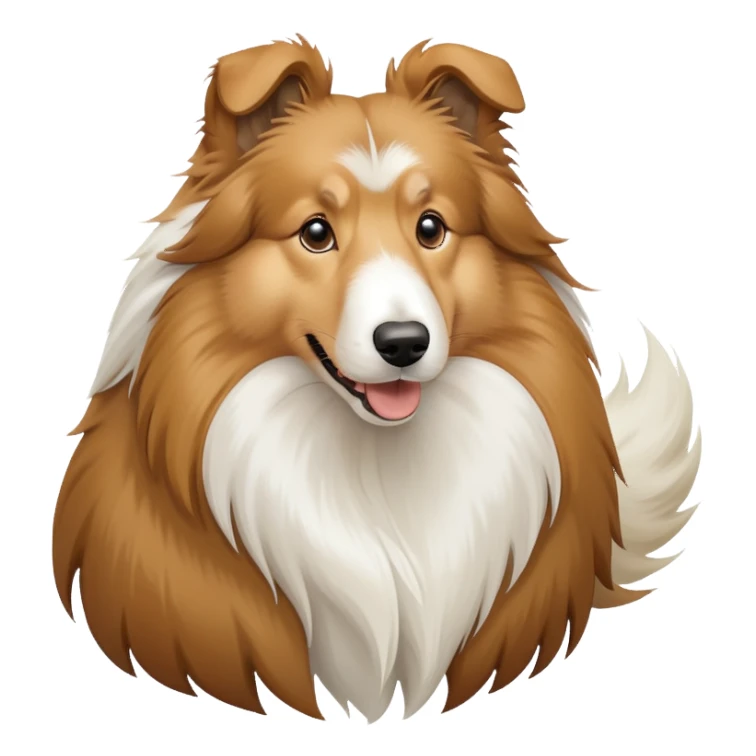 Rough Collie dog with long flowing fur sticker