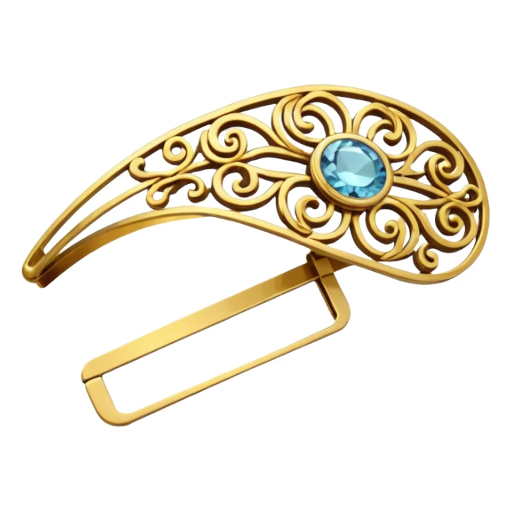 golden hair clip sticker