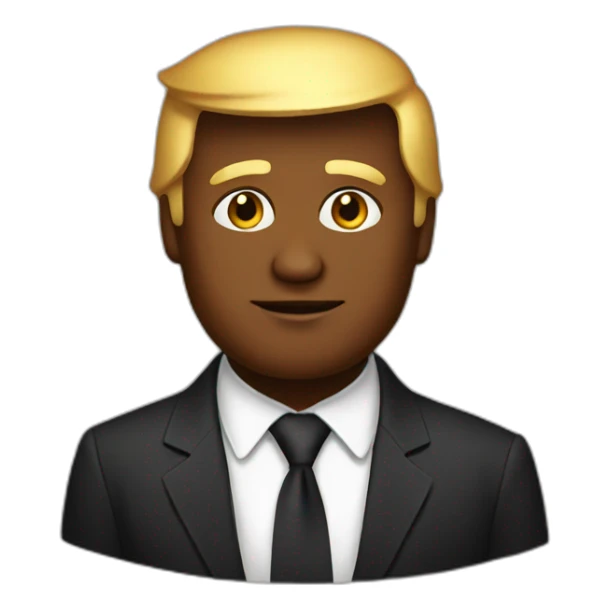 black donald trump sticker