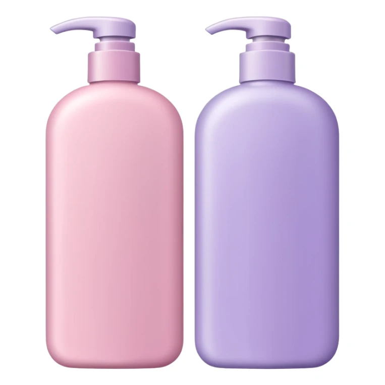 light pink and light lilac shampoo bottles together sticker