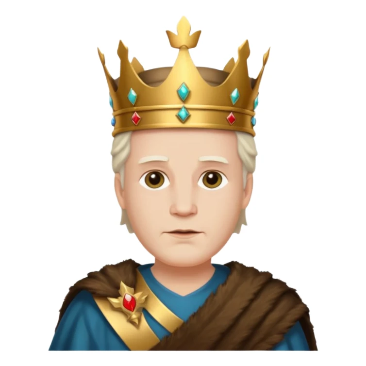 Autumn old King – maple crown + bronze sash,Red Kings. sticker