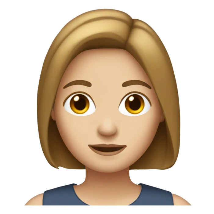 brown-haired white woman with bob sticker