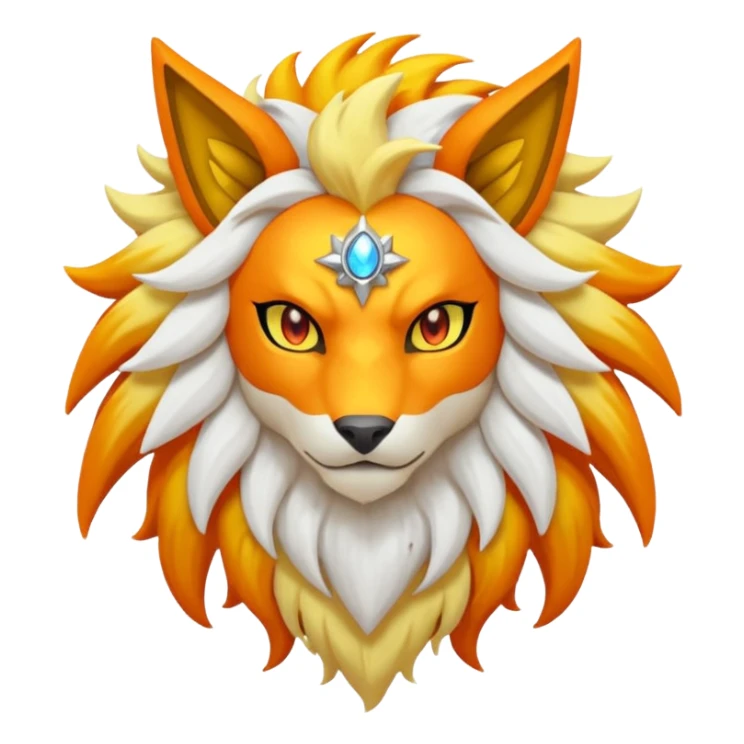 Pokemon legendary oragen and yellow solgaleo sticker