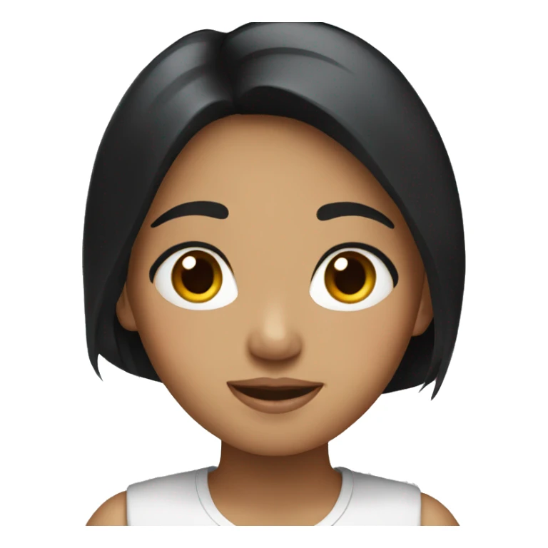 indonesian girl with black hair sticker